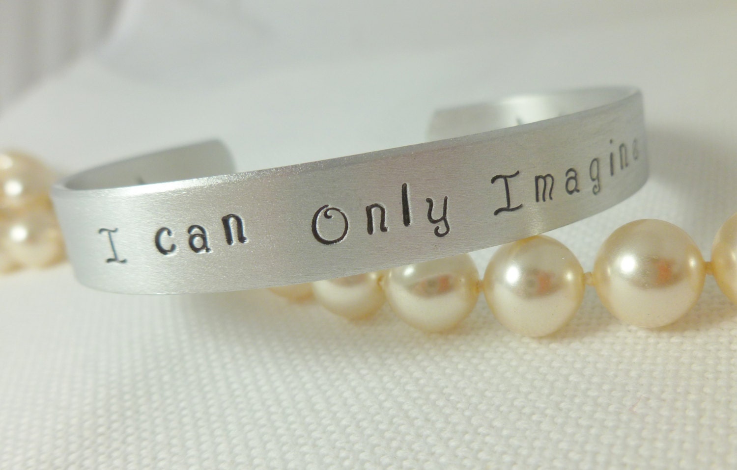 MercyMe-I can only Imagine- what it will be like- cuff bracelet- Hand stamped- personalized jewelry