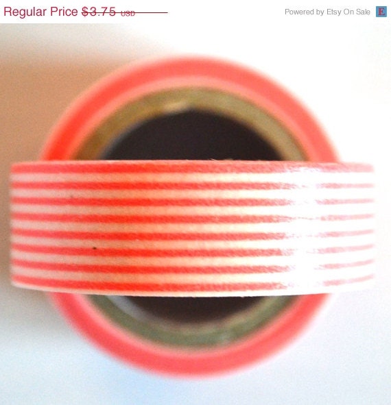 SALE Pink & White Pin Stripes Washi Tape