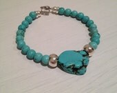 Turquoise howlite bracelet