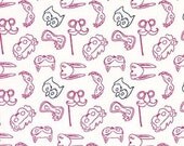 Let's Pretend Fabric - Sarah Jane for Michael Miller - Play Masks in Navy - Half Yard