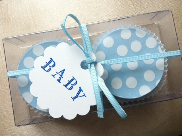 Polka Dot Chocolate Covered Oreo Baby Shower Favor