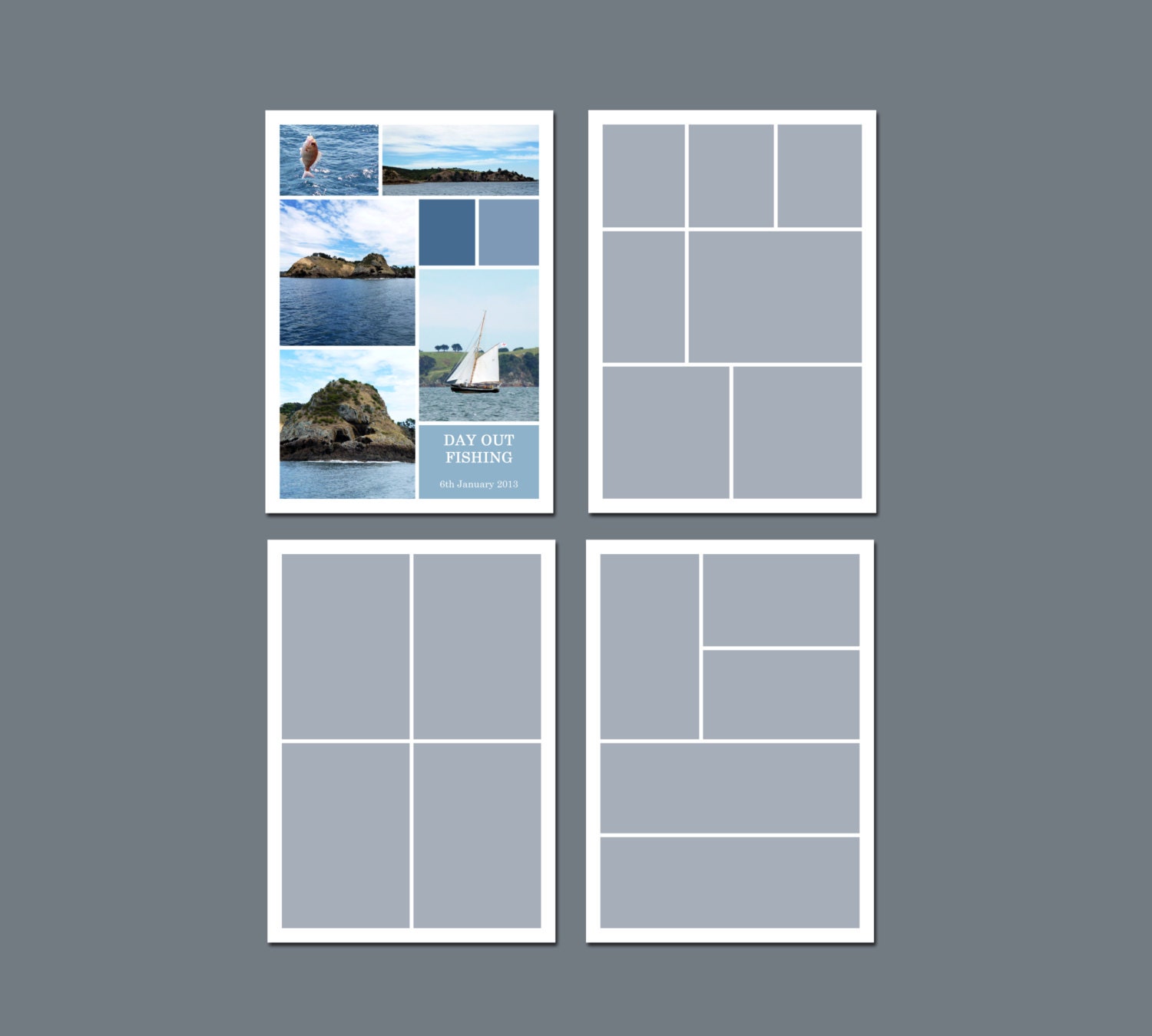 Storyboard Template, Photoshop Template - 5 x 7 - Template Pack - No.7