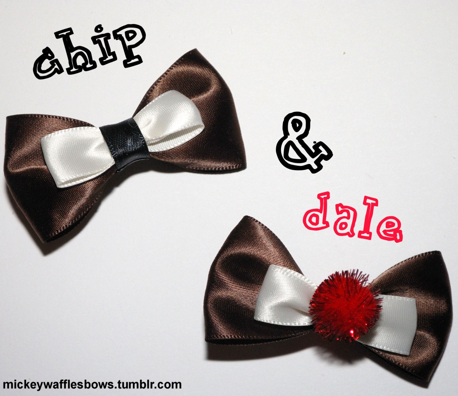 Mini Chip and Dale Hair Bow Set