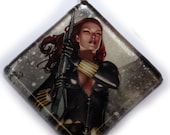 Avengers Black Widow Natasha Romanoff Glass Pendant