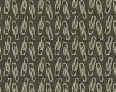 Type - Paperclips in Gray - 1 yard
