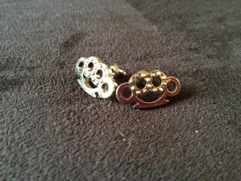 Brass Knuckle Earrings