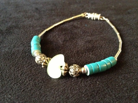 Turquoise Seaglass Bracelet