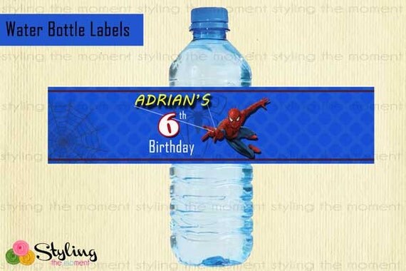 spiderman-water-bottle-labels-by-stylingthemoment-on-etsy