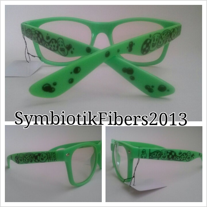 Custom Glasses Wayfarer Original Design Mens Womens Teens Lime/Black