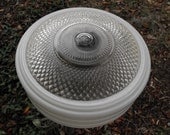 Vintage White Glass Ceiling Light Fixture