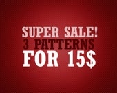 Sale - 3 patterns for 15 dollars - Cross Stitch PDF Patterns