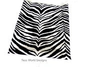 Velvet Upholstery  Fabric African Inspired  Fabric Animal print Black White  Per Fat Quarter. AP007A