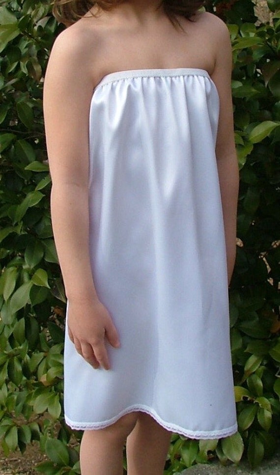 Tutu Slip Size 2T 3T 4T White Stretch Satin Tutu by SlippedUp