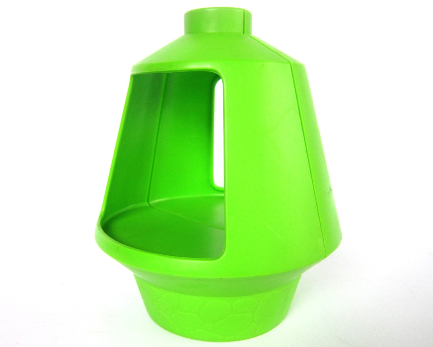 Vintage 1970s Barbie Dreamhouse Fireplace, Green Plastic Stand Alone Doll Furniture Fire Place