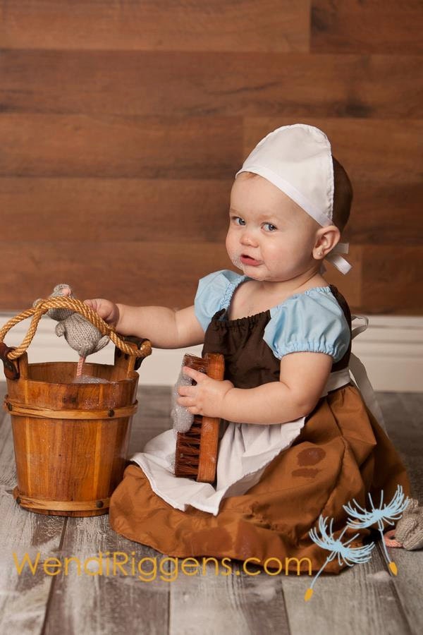 Cinderella Dress- Cinderella's working cleaning rags 5 6 7 8