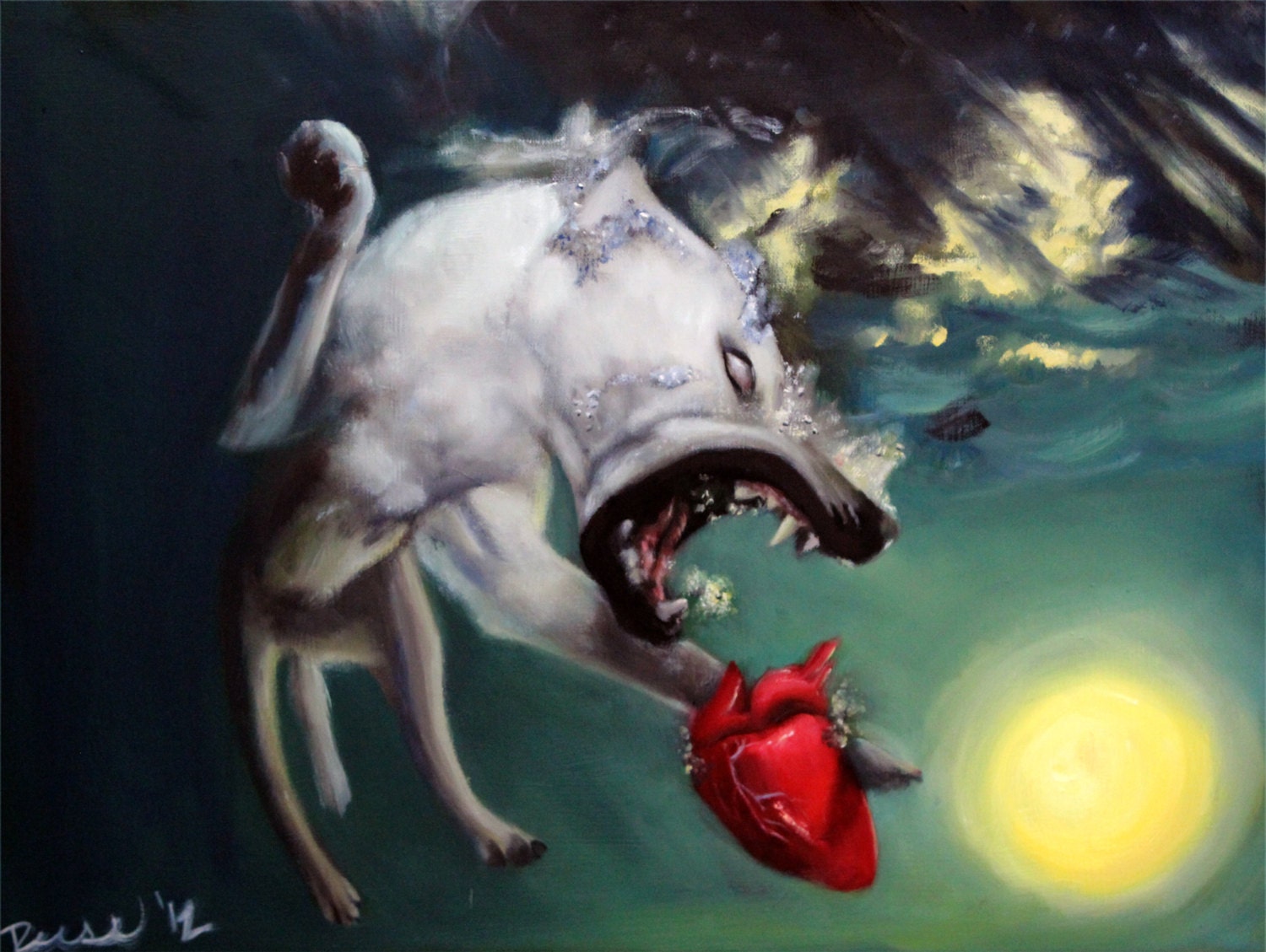 A Hearty Meal. 12x18 Print of A Reese HIlburn Original Oil Painting.