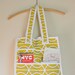 Yellow and White Graphic Print Multi-Pocket Travel Tote