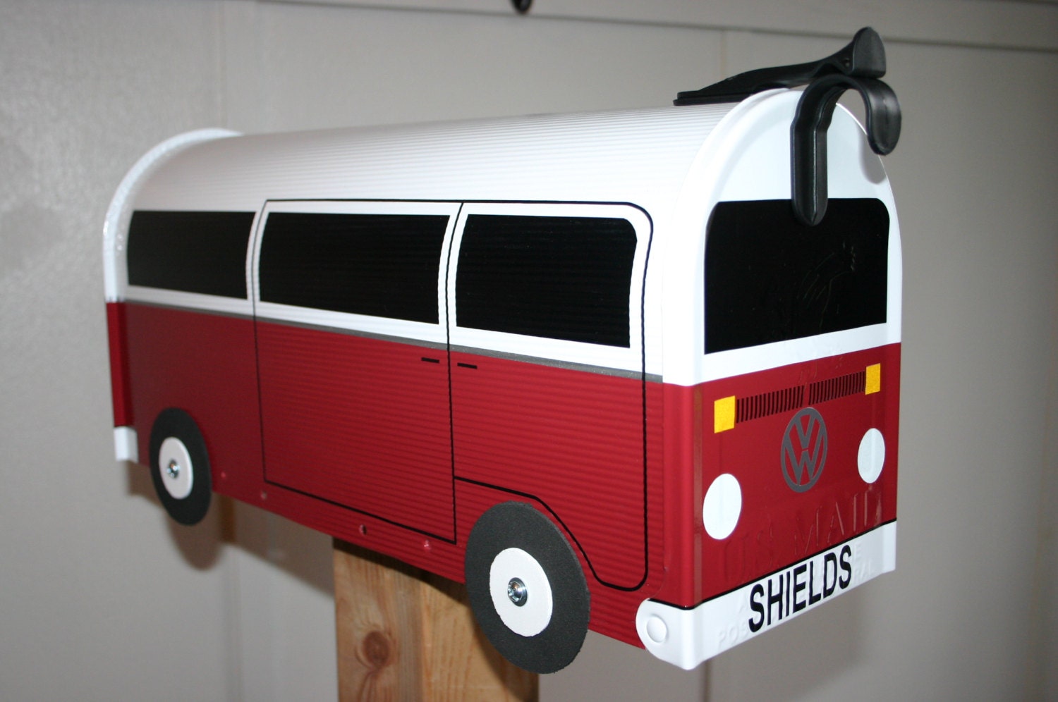 Bay Window Two-Tone Volkswagen Bus Mailbox by TheBusBox Custom made - Choose your color - BayBusBox
