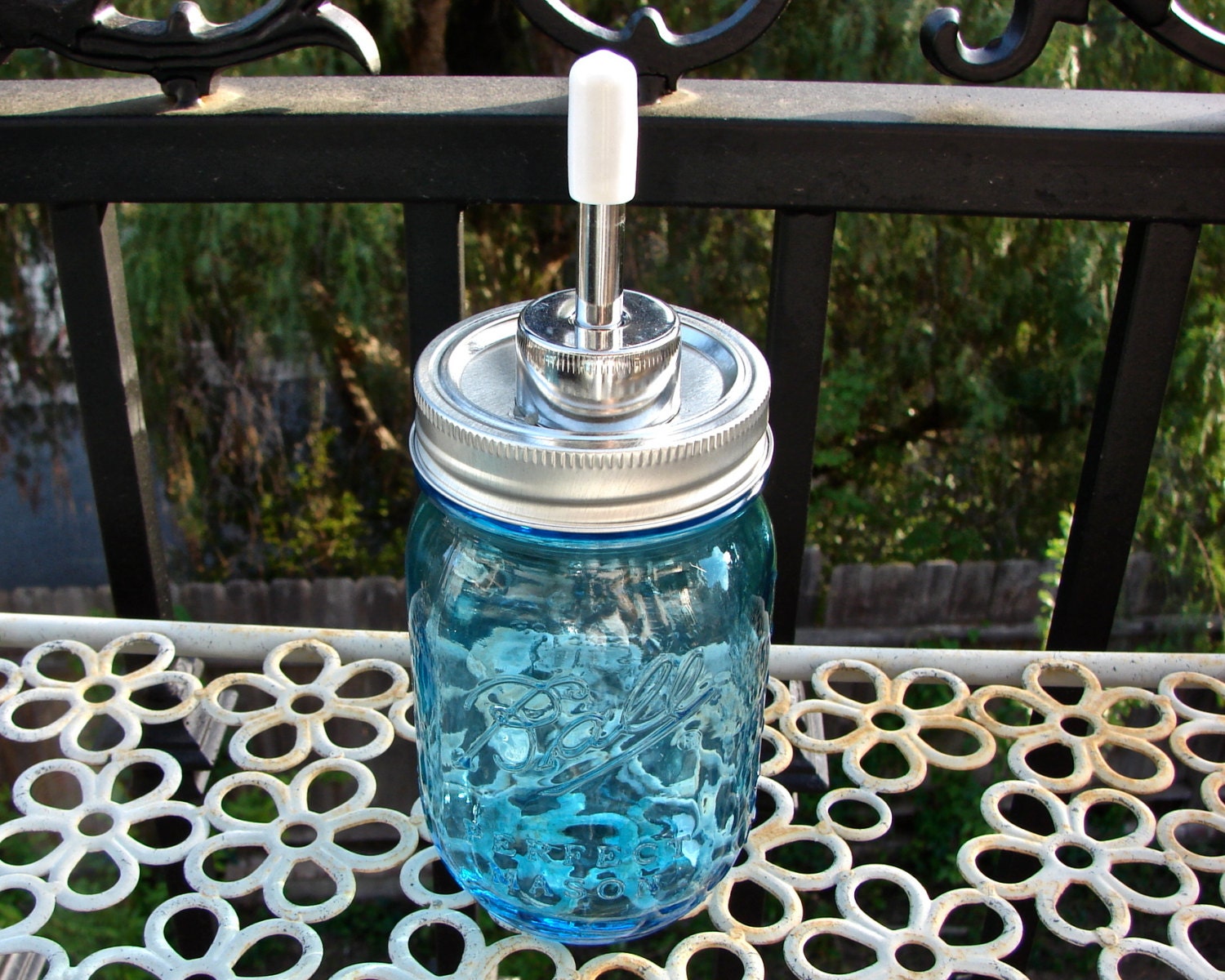 Handmade Mason Jar Drip or Pour Spout With Pint by glassactsupply