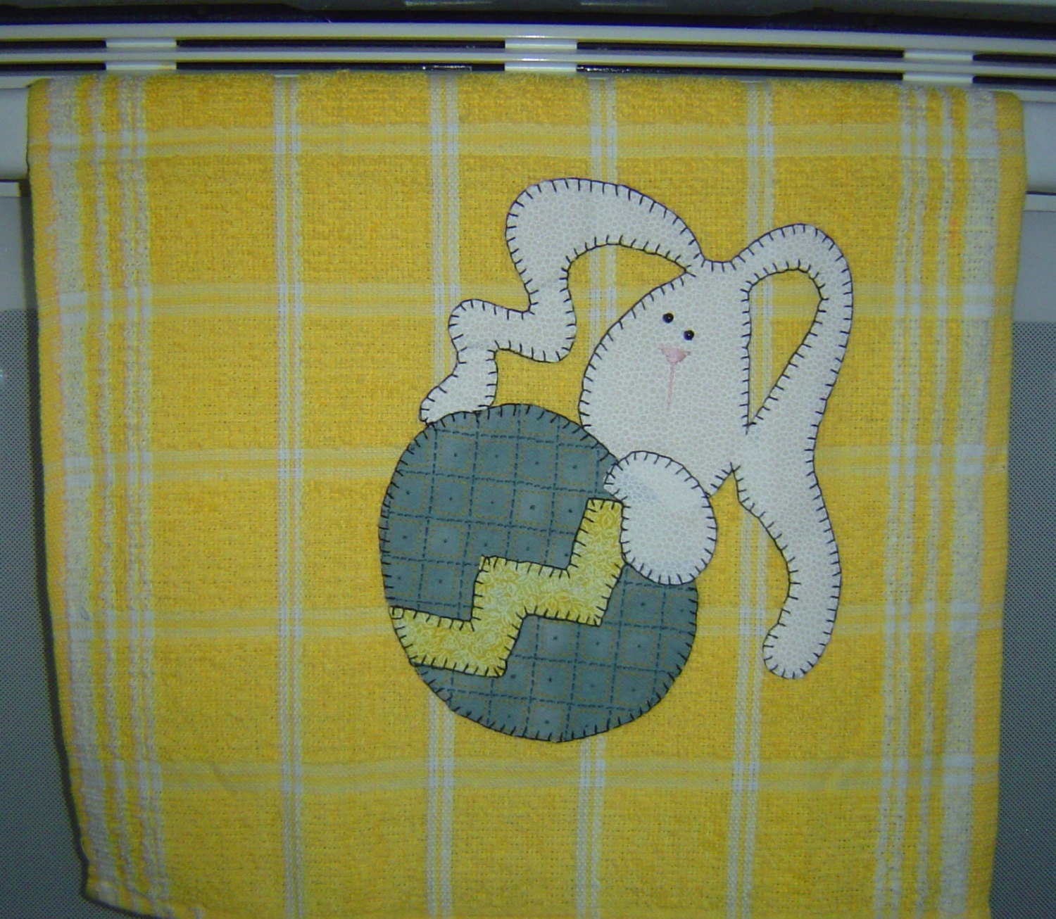 Easter Hostess Gift Spring Easter Bunny Applique' Towel Kitchen Bathroom Home Decor Gift Easter Basket Gift