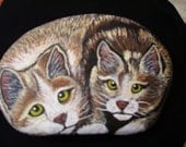 Hand Painted Rock Kittens / Fine art Stone Animal/Custom Pet Portraits/ Home Decor / Paper weight / Great gifts/ desk ornament on Etsy