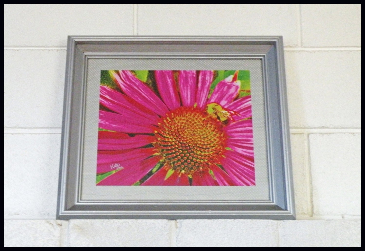 Framed Art: Neon Pollination No. 2