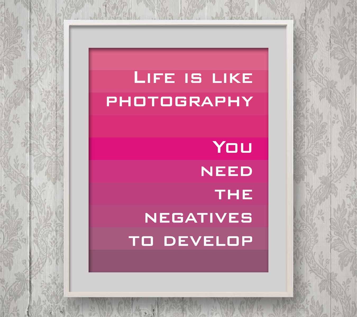 Photography Quote Print, Pink Purple stripe, 8x10, Famous Quotes, Inspirational words, Modern Typography, teen gift, literature lover