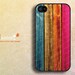 Black iphone 4 cases, iphone 4s case, iphone case 4,black iphone Verizon Sprint cases colorize wood texture style unique Iphone 5case B001