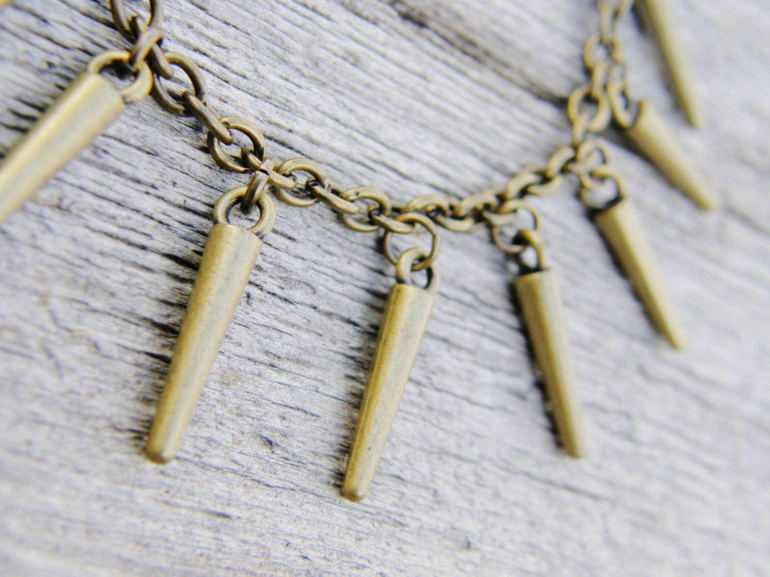Spike Bracelet Charm Bracelet Antique Gold Arrow Boho Spring Jewelry Modern Under 20