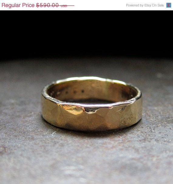 10% OFF 14k yellow gold custom wedding band, 5 mm