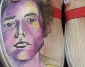 Your favorite Album Cover  Hand Painted on Vans or Toms shoes