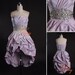 Prom Dress Taffeta Strapless Knee Length High Low Dress