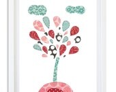 nursery art print, Nursery decor, baby girl nursery, Kids room decor, Nursery wall art, tree - Raindrop Tree