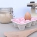 Two tone egg box, egg tray carton crate pink and white baking kitchenware pink kitchen accessories