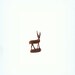 wood Deer Statue- 50s sculpture- reindeer- brown natural - woodland - mother and child- gift for him/her- home decor collection