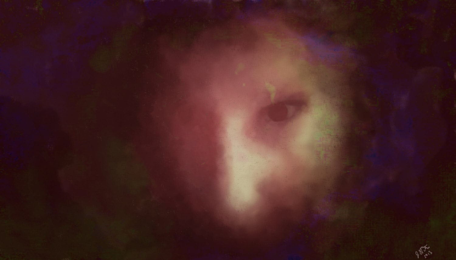 NUMB - 10x6 Pastel Painting, Digital Art, Surreal Portrait