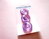 3 Vintage 1980s Purple Pearl Buttons