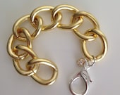The Helios Bracelet. Chunky gold chain bracelet