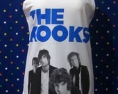The Kooks Blue English Rock Band Post Punk Indie T-shirt Tank Top Sleeveless SIZE M MEDIUM