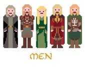 Lord Of The Rings Cross Stitch Pattern  - Men (PDF) INSTANT DOWNLOAD
