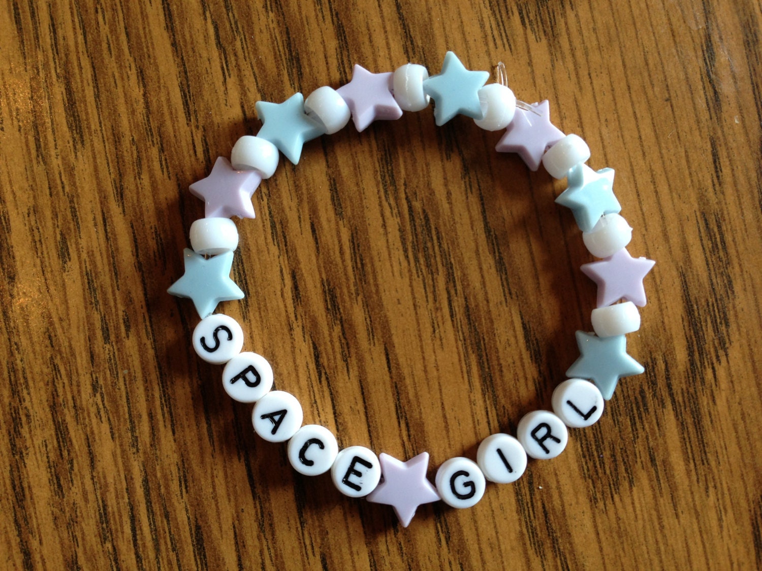 SPACE GIRL Bracelet - Pastel Star Beads - Alien Girl Pride