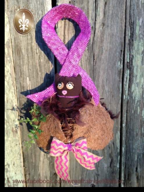 Unique Breast Cancer Wreath