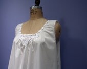 Long Cotton Nightgown, Lace trim, Custom-Made Lingerie, womens, petite, tall, plus size,