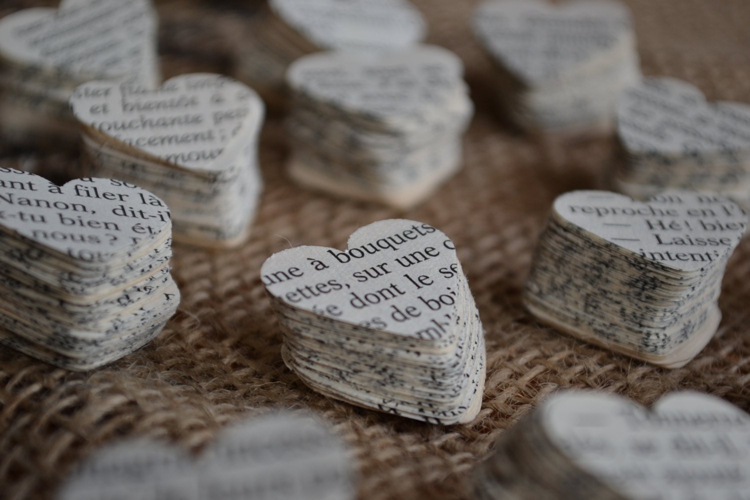 Wedding Confetti-1,000 French Hearts Free Shipping