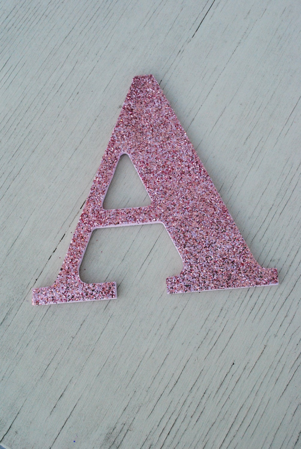 Decorative Pink Glitter Wall Letters by LettersFromAtoZ on Etsy