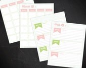 DIY Printable Weekly and Monthly Planner/Calendar - Pink & Green