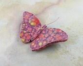 Ceramic Butterfly Wall Hanging - Bright Vibrant Nature Inspired Art
