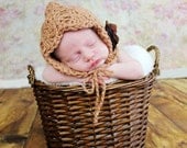 Soft cotton crocheted baby bonnet