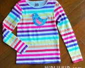 XL(6-8) Long sleeve bird t-shirt