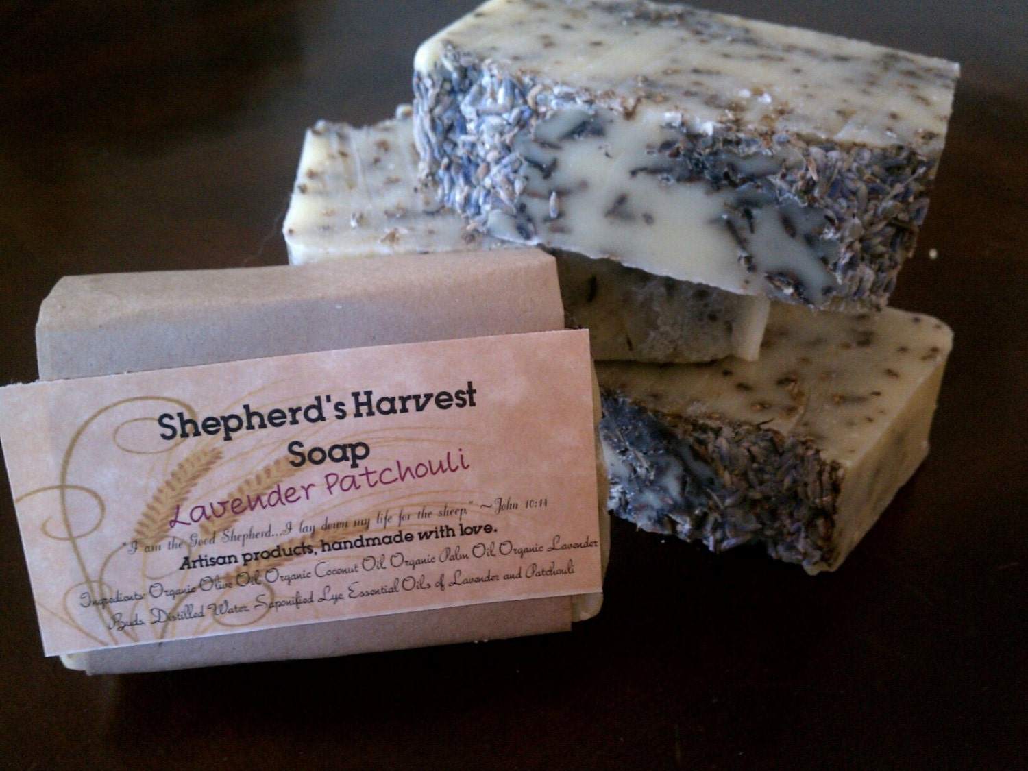 Lavender Patchouli with Organic Lavender Buds--vegan friendly and organic
